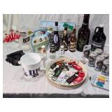 Beer Collectibles and Memorabilia Lot including Coors Light, Budweiser, Schlitz Items, High Life, JR Beer Six Pack, Keychains, Jim Beam New Mexico Decanter and More