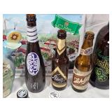 Beer Collectibles and Memorabilia Lot including Coors Light, Budweiser, Schlitz Items, High Life, JR Beer Six Pack, Keychains, Jim Beam New Mexico Decanter and More