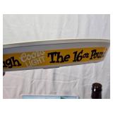 Beer Collectibles and Memorabilia Lot including Coors Light, Budweiser, Schlitz Items, High Life, JR Beer Six Pack, Keychains, Jim Beam New Mexico Decanter and More