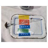 Beer Collectibles and Memorabilia Lot including Coors Light, Budweiser, Schlitz Items, High Life, JR Beer Six Pack, Keychains, Jim Beam New Mexico Decanter and More