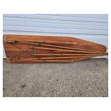 1940s-50s Pal Baby Walker and Welcome Sign On Vintage Ironing Board with Bunnies and Dragonflies