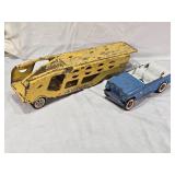 Tonka Motor Transport Trailer and Tonka Jeep Toy