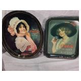 Coca-Cola Trays and Bottles, Full Vintage 7UP Bottle and More