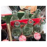 Coca-Cola Trays and Bottles, Full Vintage 7UP Bottle and More
