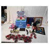 Bakelite Pen Box, Log Cabin Syrup Dispenser, Plastic Stained Glass Pictures, Nutcracker, Door Knockers, Fiber Optic Decorative House and More