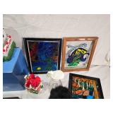 Bakelite Pen Box, Log Cabin Syrup Dispenser, Plastic Stained Glass Pictures, Nutcracker, Door Knockers, Fiber Optic Decorative House and More