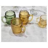 Lot of Various Glassware and Mugs Including Tuborg Gold Mug, White Horse Whiskey Pitcher, and Lind