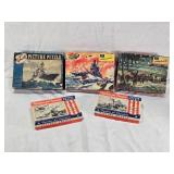 Lot of 5 Guild and Fighters for Freedom Picture Puzzles, including Guild No. 3900 and Fighters for Freedom No. 3902 - One has some bent pieces, One is Complete, One is Missing a Single Piece
