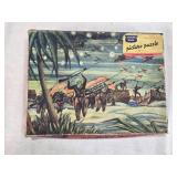 Lot of 5 Guild and Fighters for Freedom Picture Puzzles, including Guild No. 3900 and Fighters for Freedom No. 3902 - One has some bent pieces, One is Complete, One is Missing a Single Piece