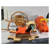 Vintage Rocking Riding Toys Toys including Fisher-Price Rocking Dog and Playskool Hippo