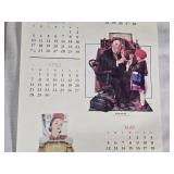 Dutch Masters cigar showcase box, a Caesar leather keepsake box, and a Norman Rockwell 1991 calendar from Elmquist Jewelers