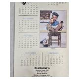 Dutch Masters cigar showcase box, a Caesar leather keepsake box, and a Norman Rockwell 1991 calendar from Elmquist Jewelers