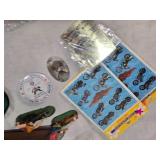 Warner Bros. Plate with Tasmanian Devil and She-Devil, Menards Lumber Apron, Small Brass Gong with No Mallet, Glass Jar and More