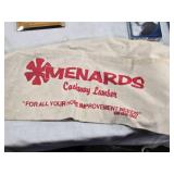 Warner Bros. Plate with Tasmanian Devil and She-Devil, Menards Lumber Apron, Small Brass Gong with No Mallet, Glass Jar and More