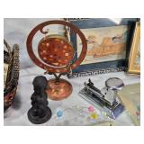 Warner Bros. Plate with Tasmanian Devil and She-Devil, Menards Lumber Apron, Small Brass Gong with No Mallet, Glass Jar and More