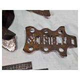 Vintage Ice Skates and Stamp Plates