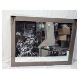 Mirror with Etched Skull Design