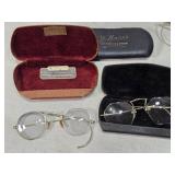 Assorted Jewelry, Vintage Glasses and Cases, Cannon-Ball Dixie Headset and Others