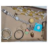 Assorted Jewelry, Vintage Glasses and Cases, Cannon-Ball Dixie Headset and Others