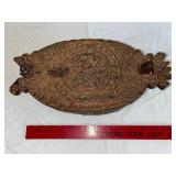 Antique Norwegian Tine Box with Intricate Carvings