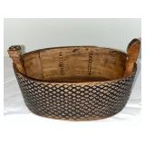 Antique Norwegian Tine Box with Intricate Carvings