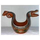 Norwegian Carved Painted Ale Scoop, Signed CCR, 1763-1845