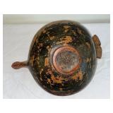 Antique Norwegian Hand-Carved Drinking Bowl with Bird Handle