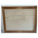 Vintage 1967 Kosec Painting - Old Houses Scene