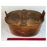 Antique Norwegian Tine Box with Intricate Carvings