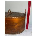 Antique Norwegian Tine Box with Intricate Carvings