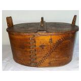 Antique Norwegian Tine Box with Intricate Carvings