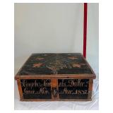 Antique 1837 Norwegian Hand-Painted Trunk from Valdres