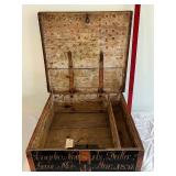 Antique 1837 Norwegian Hand-Painted Trunk from Valdres