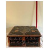 Antique 1837 Norwegian Hand-Painted Trunk from Valdres