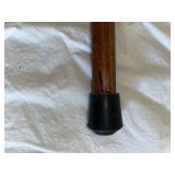 Vintage Wood Walking Stick with Antler Handle