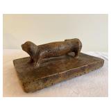 Antique Wooden Mold with Animal Figure - Folk Art Decor