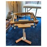 Adjustable Rug Hooking Stand with Sturdy Wooden Base