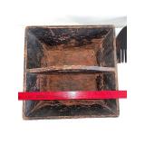 Vintage Wooden Grain Scoop and Caddy Tray Rustic Farm Decor