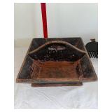 Vintage Wooden Grain Scoop and Caddy Tray Rustic Farm Decor