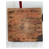 Vintage Wooden Grain Scoop and Caddy Tray Rustic Farm Decor
