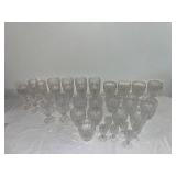 Waterford Elegant Set of Vintage Cut Glassware - Approx 30 Pieces Assorted