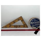 Vintage Measuring Triangle & Matchless Skirt Binding Roll