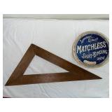 Vintage Measuring Triangle & Matchless Skirt Binding Roll