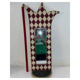 Unique Jester Hat Standing Mirror with Harlequin Pattern