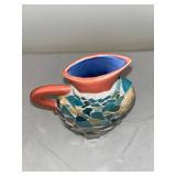 Ceramic Holt-Howard Mosaic Art Face Pitcher Vintage 1965 Pieces
