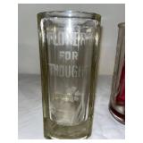 Set of 5 Vintage Book Shaped Etched Glass Vases 