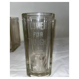 Set of 5 Vintage Book Shaped Etched Glass Vases 