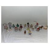 Vintage Ceramic Christmas Ornaments Collection - Angels, Santas, Snowmen