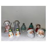 Vintage Ceramic Christmas Ornaments Collection - Angels, Santas, Snowmen
