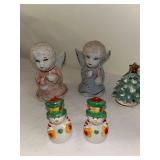 Vintage Ceramic Christmas Ornaments Collection - Angels, Santas, Snowmen